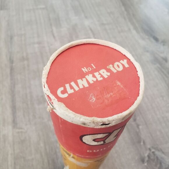 Vintage 50s Original Clinker Toy Building Set #1 Made In Australia Incomplete - Picture 3 of 7